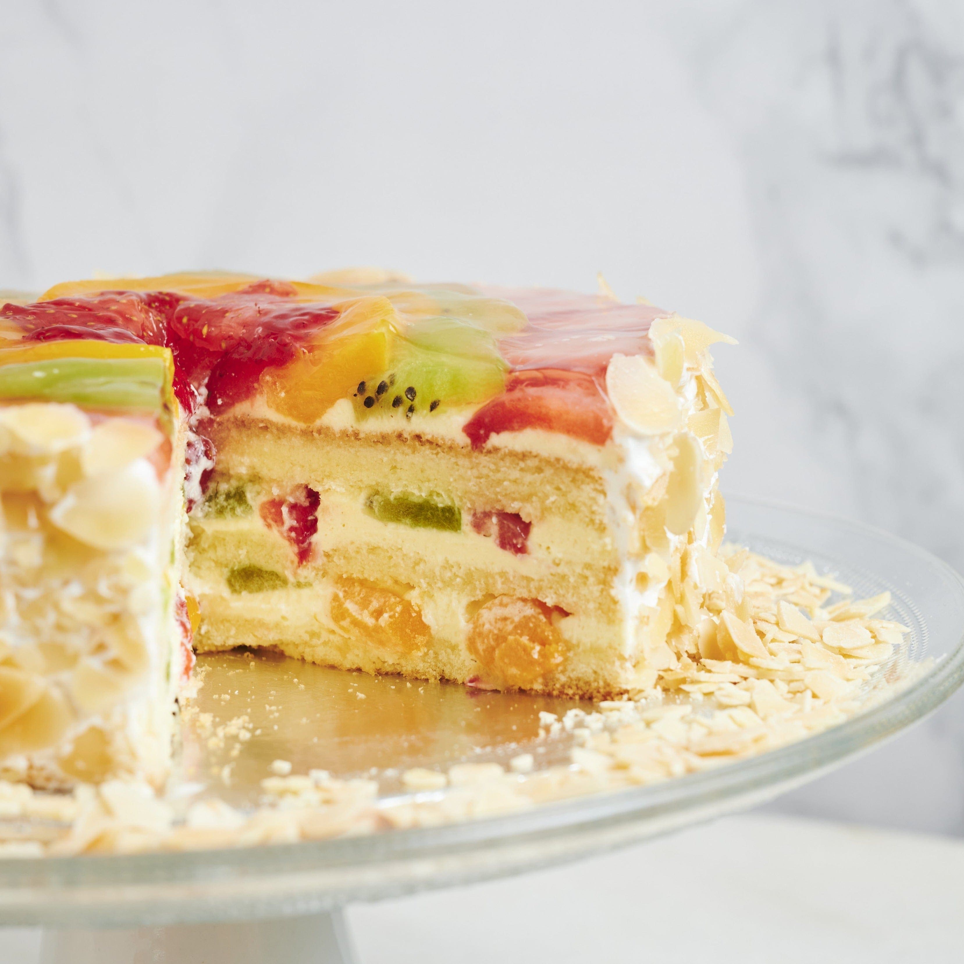 Mixed Fresh Fruit Flan Eggless
