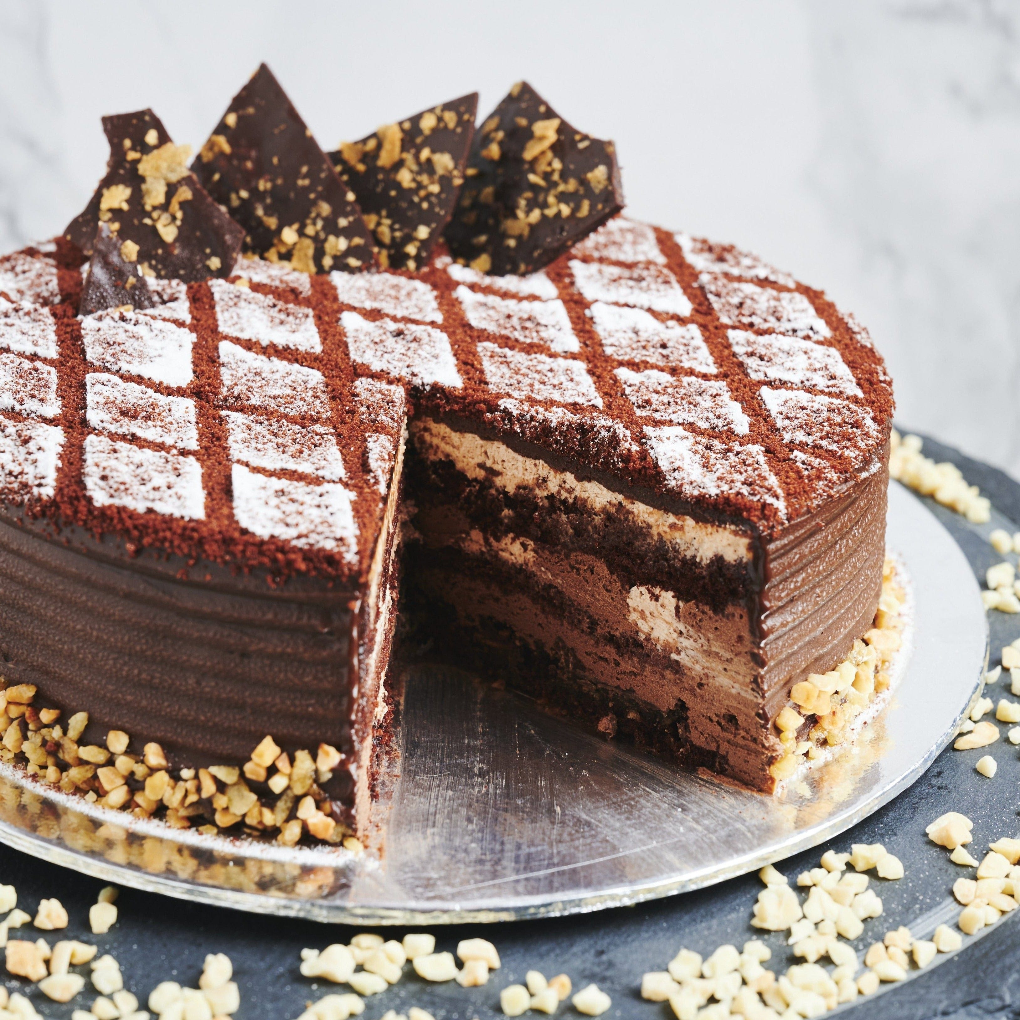 Chocolate Hazelnut Crunch Cake