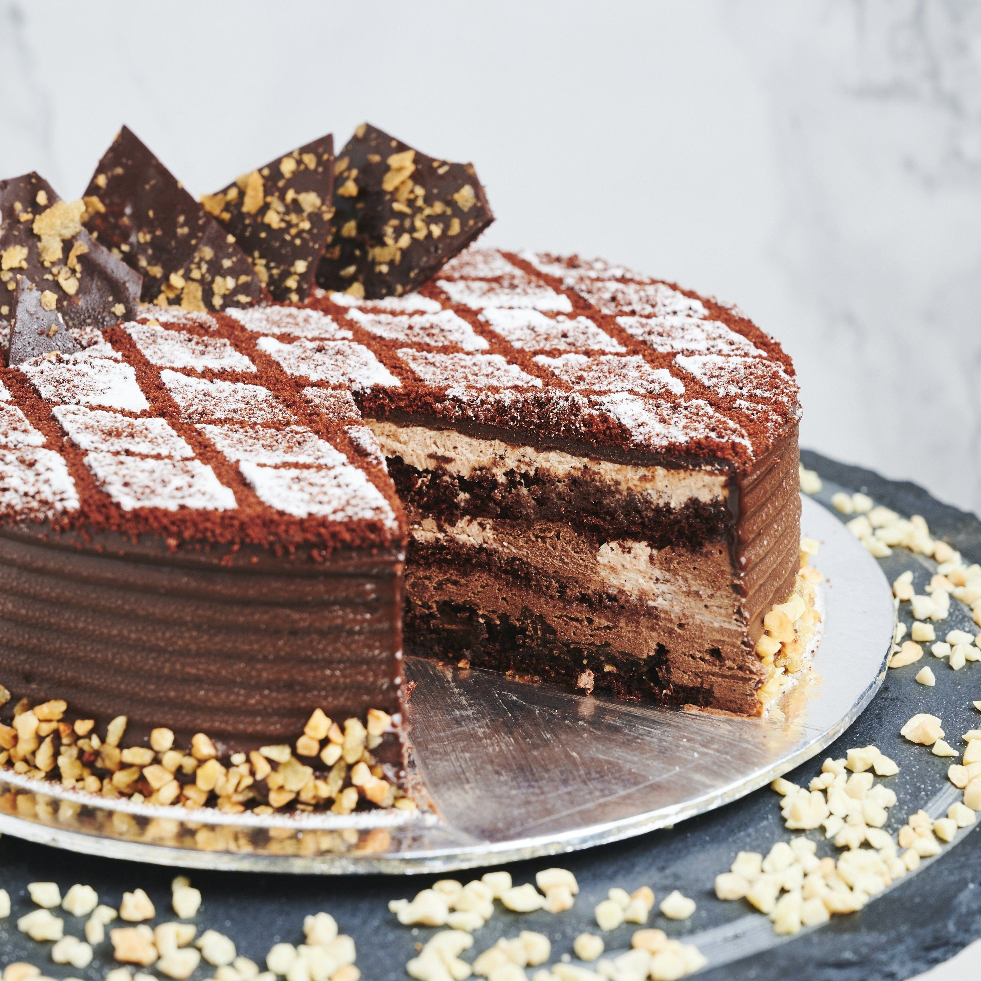 Chocolate Hazelnut Crunch Cake